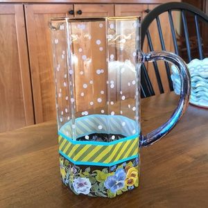 MacKenzie Childs Glass pitcher